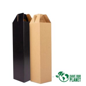 Caja autoarmable con asas, para 1 botella de Vino