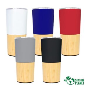Mug metálico/bamboo «AURUS» 500cc