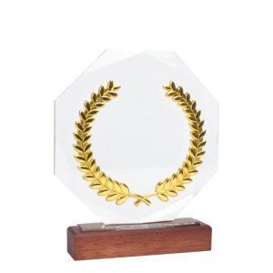 Trofeo Galvano de Madera, Cristal y Acero «Phelps»